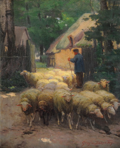 Shepherd With Sheep